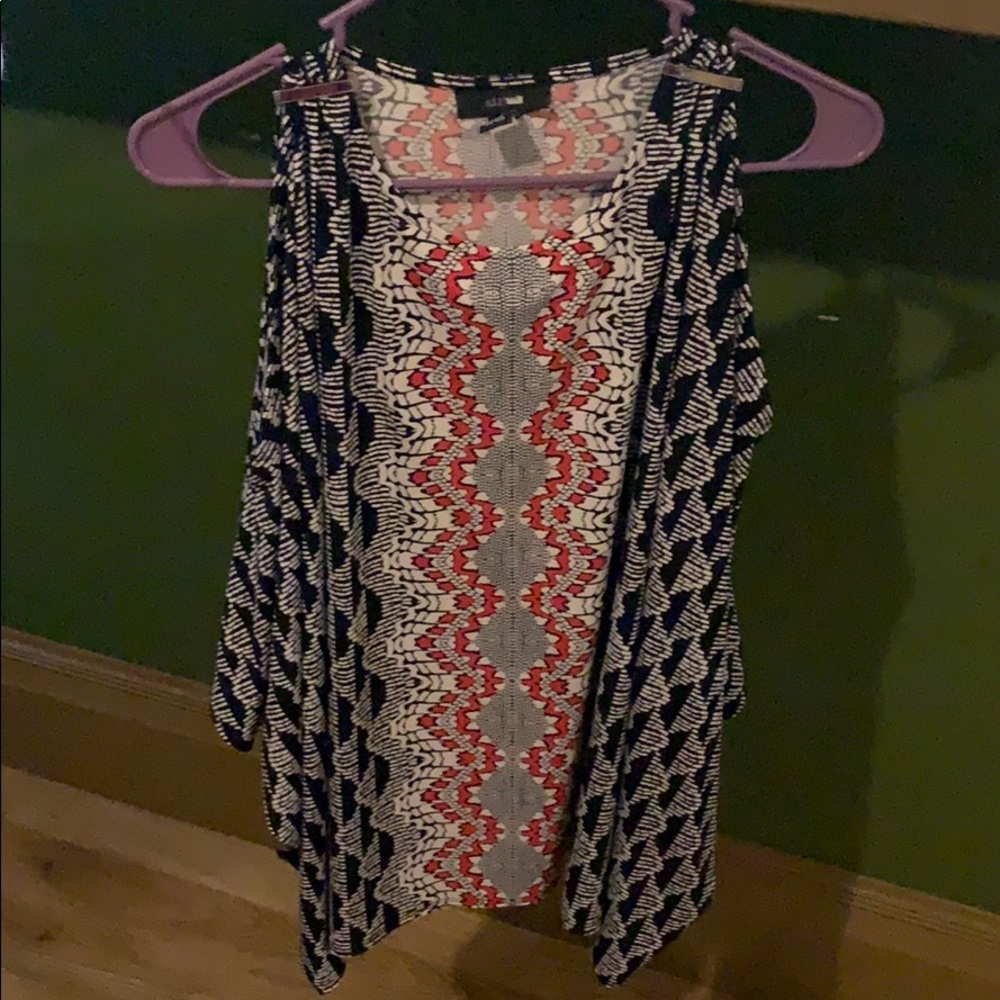 Small Open Shoulder Short-sleeve Alfani Blouse